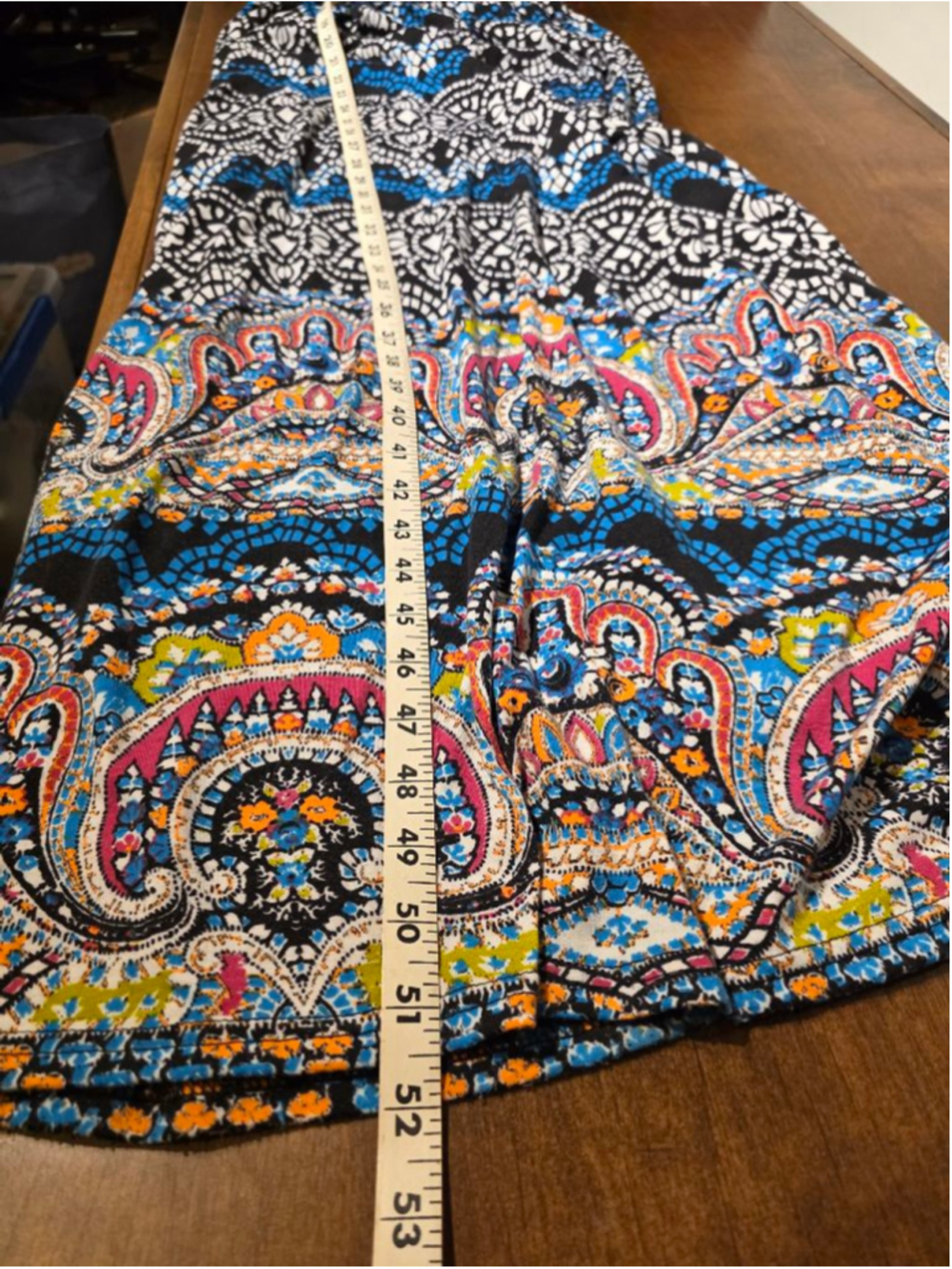 Women's Derek Heart Maxi Dress XS Black Blue Paisley - Picture 4 of 6
